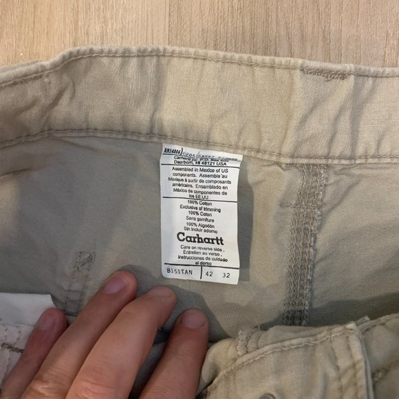 Carhartt B151 - Canvas Work Loose Fit Pant Dungarees Tan W42 L32 - Picture 3 of 7